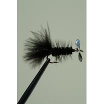 Pistol Pete's Freshwater Fly Fishing Lure for Trout & Panfish, Size 6, Black Panther , 2-pack