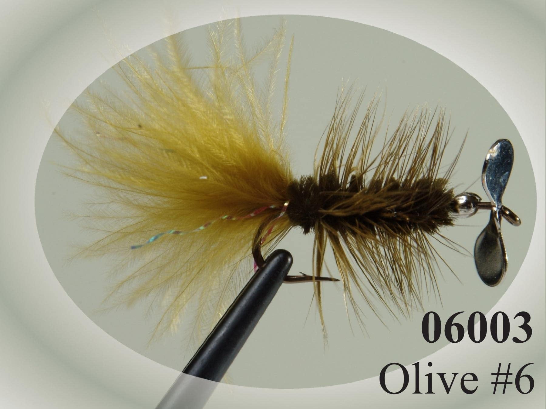 Pistol Pete's Freshwater Fly Fishing Lure for Trout & Panfish, Size 6, Olive, 2-pack