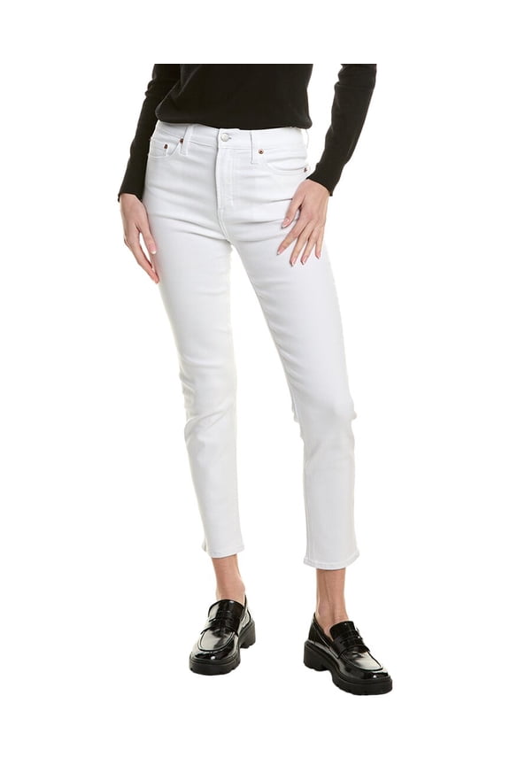 womens Madi High-Rise White Modern Slim Jean, 24