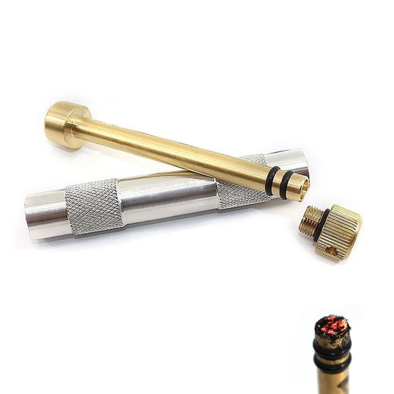 Piston Ignition Tool, Air Compression Fire Starter Cylinder for Outdoor Survival, Emergency Camping Gear, Silver Single Unit