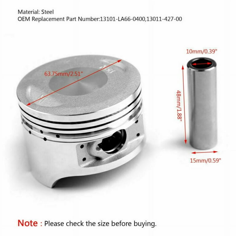 Piston Pin Ring Kit 63.75mm Bore Size for Honda CG200 CG200