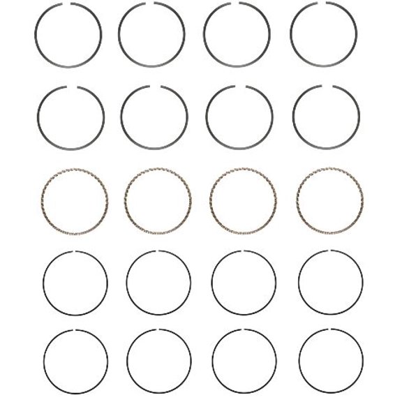 Piston Ring Set - Cast (Size 020) | Compatible with AMC/GM/Chevrolet/Jeep 2.5L 151 & GM Marine 3.0L OHV L4 8V Engines | Deep Oil Ring