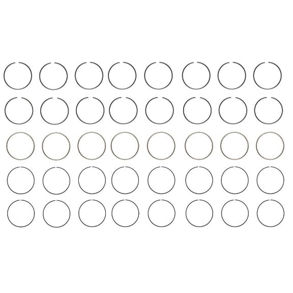 Piston Ring Set - Cast (Size 020) | Compatible with Chrysler/Dodge/Ram/Jeep 5.2L 318 OHV V8 16V Engines