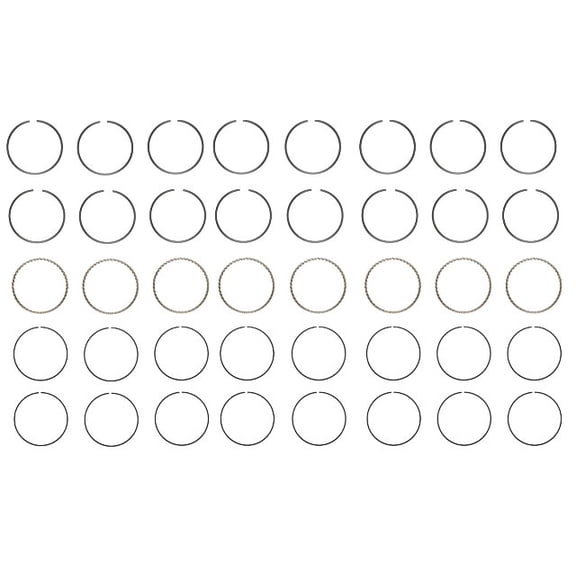 Piston Ring Set - Cast (Size 040) | Compatible with various Ford/GM/Chevrolet/Chrysler/AMC/Jeep OHV V8 16V Engines