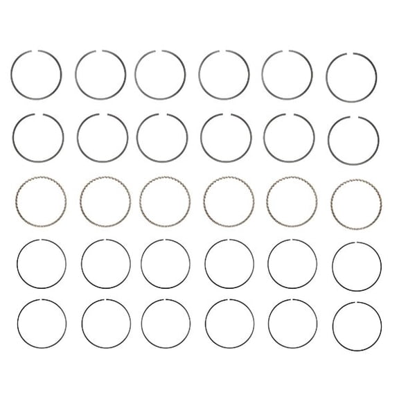 Piston Ring Set - Cast (Size = 060) | Compatible with Chrysler/Dodge/Ram 170/198 / 225 L6 12V Engines | 5/64 5/64 3/16" Ring Stack