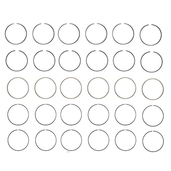 Piston Ring Set - Cast (Size 1.00mm) | Compatible with Ford/Mazda 3.0L/183 OHV V6 12V VINs "1,2,V,U" Engines
