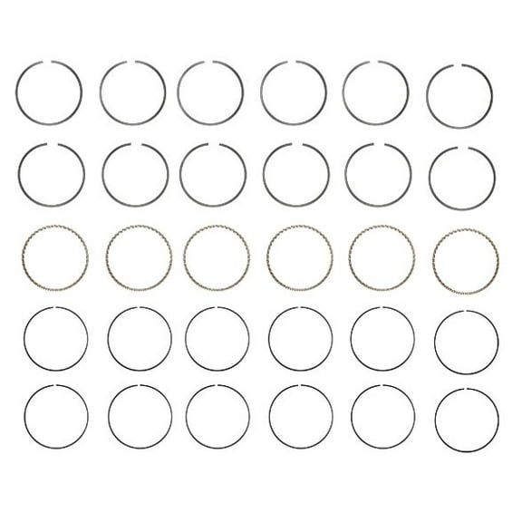 Piston Ring Set - Cast (Size = Standard) | Compatible with AMC/GM/Jeep 199/215 / 225/232 / 258 OHV L6 Engines