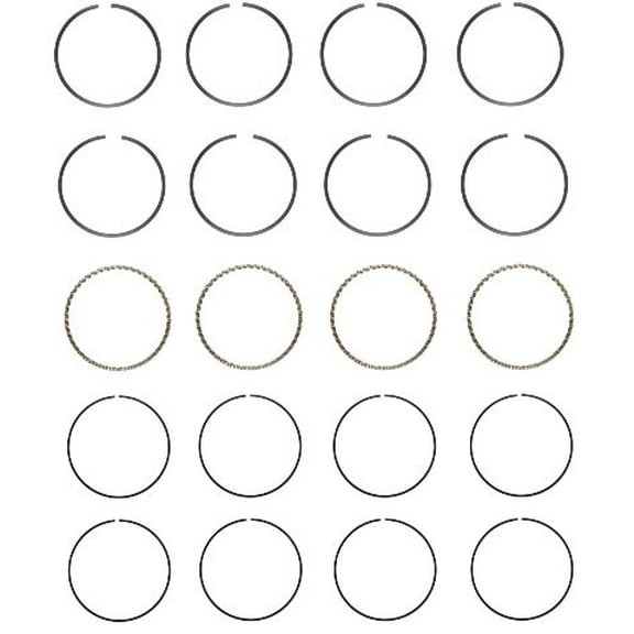 Piston Ring Set - Cast (Standard Size) | Compatible with AMC/GM/Chevrolet/Jeep 2.5L 151 & GM Marine 3.0L OHV L4 8V Engines | Deep Oil Ring
