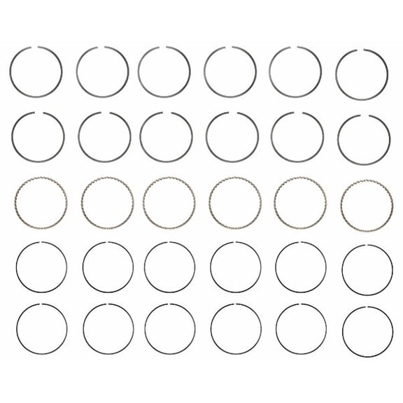 Piston Rings Set | Compatible with Audi VW 2.8L 2771 3.0L 2976 | .50mm (.020 Oversized)