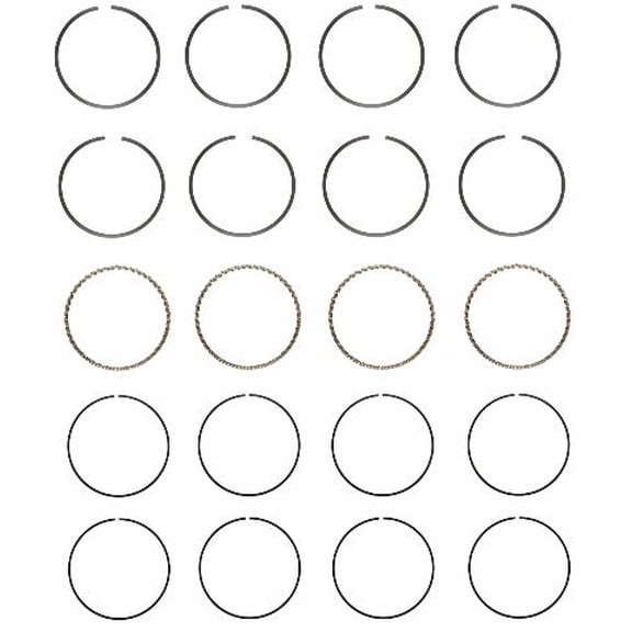 Piston Rings Set | Compatible with Ford 2.0L DOHC ZETEC | Standard Size