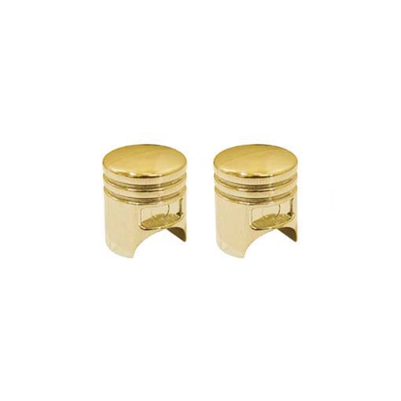 Piston Valve Caps Gold.