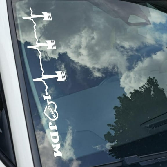 Piston beats i love JDM Vinyl Decal Sticker Bumper Window UV & Water Resistance Banner 21" perfect fit for windshield Low life