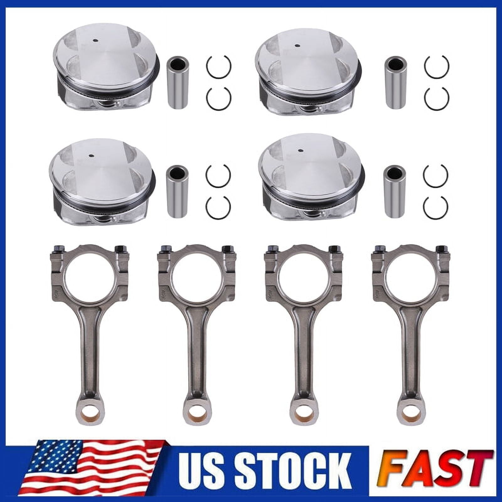 Piston & Connecting Rod Overhaul Kit For 2.4L GM Engines (2010-2017 Regal, Equinox, Terrain, Etc.)