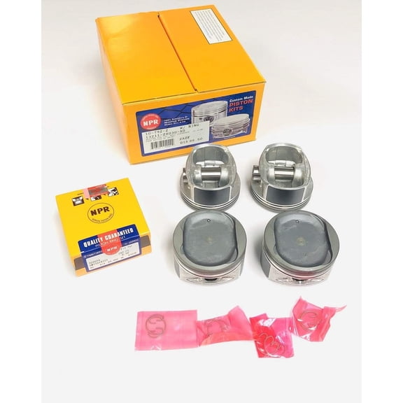 Pistons & Rings Set +.020 over size compatible with 2001-2006 Toyota 2.4L DOHC (2AZFE) Camry Solara Rav-4 (89.00mm bore dia)