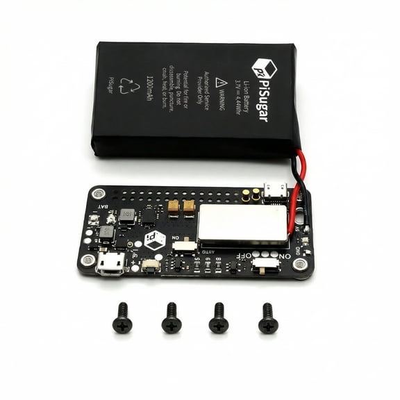 PiSugar S Raspberry Pi UPS Battery Pack 1200mAh Portable Lithium Power Module for Pi Zero / Zero W / WH, 5V Handheld Uninterruptible Power Supply