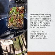 Pit Barrel Cooker Co. Pit Barrel Cooker All Purpose Basket Hanger | Grill Meat and Cook Sides Simultaneously | Barrel Smoker All Purpose Grill Basket | Grill Smaller Veggies, Mushr
