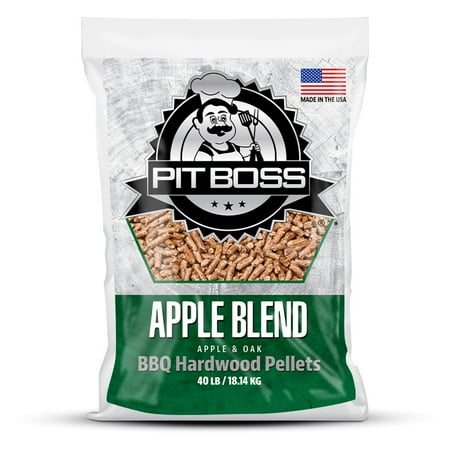 Pit Boss 100% All-Natural Hardwood Apple BBQ Grilling Pellets, 40 Pound Bag