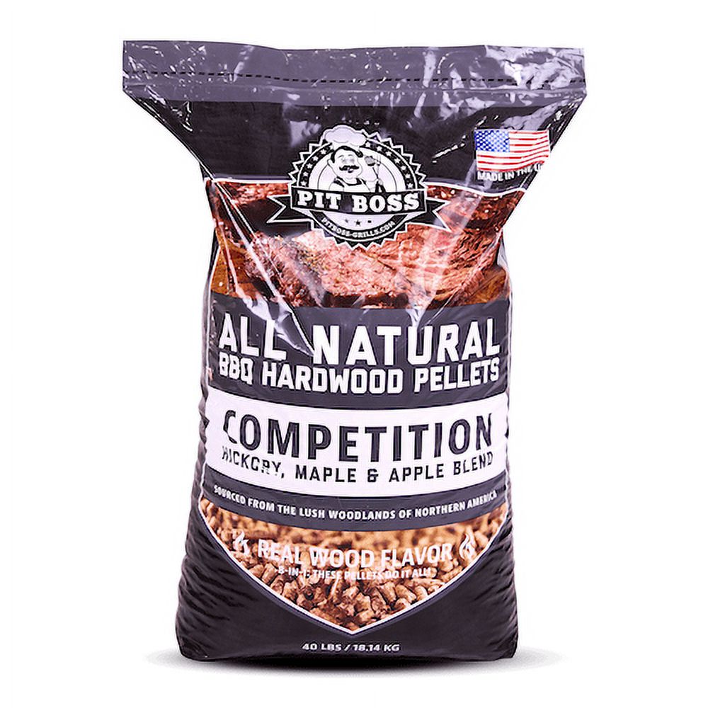 Pit Boss 100% All-Natural Hardwood Competition Blend BBQ Grilling Pellets, 40 Pound Bag - image 1 of 11
