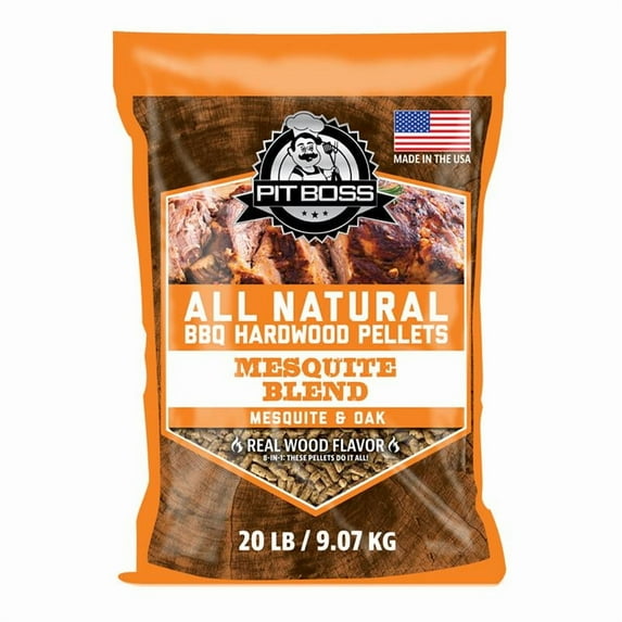 Pit Boss 100% All-Natural Hardwood Mesquite BBQ Grilling Pellets, 20 Pound Bag