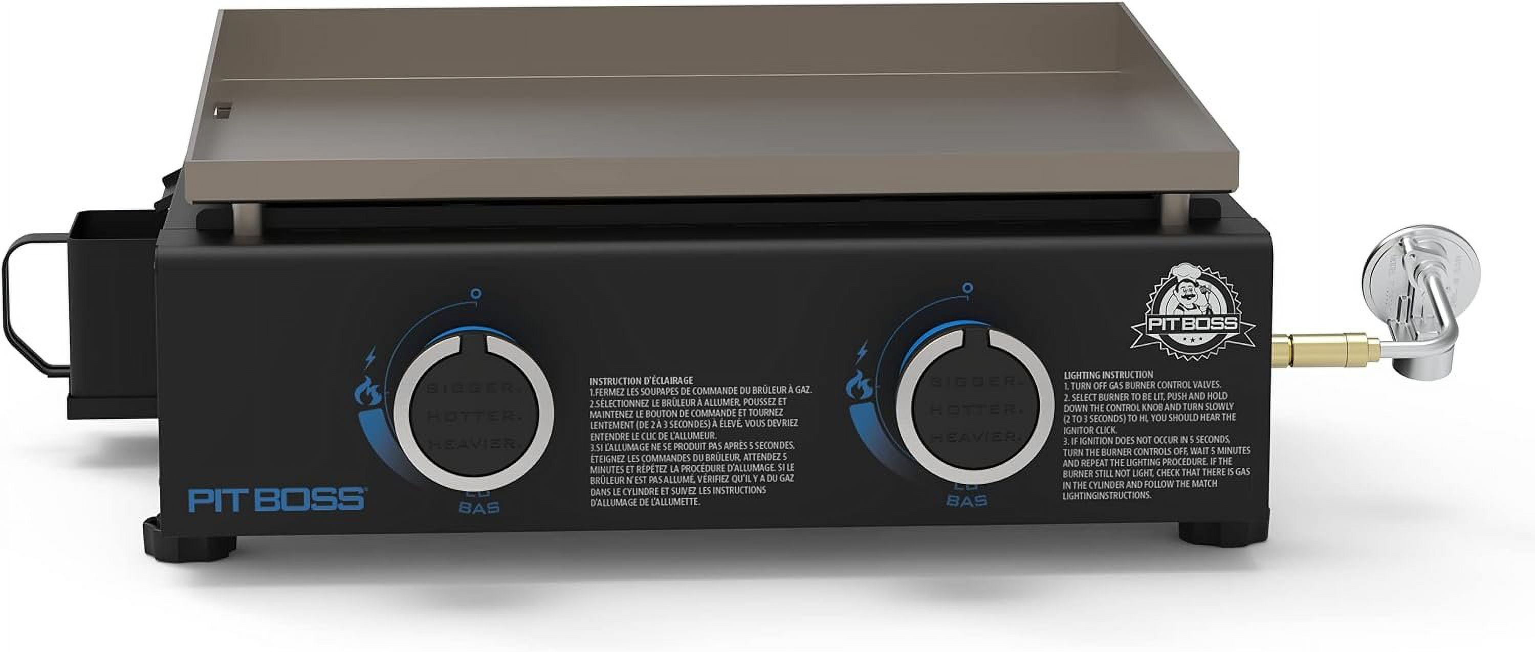 Pit Boss Black 2-Burner Portable Propane Gas Griddle with Cover