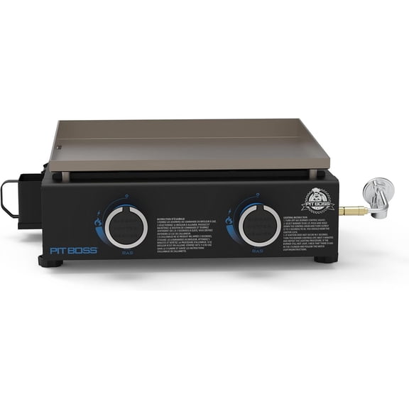 Pit Boss 2-Burner Tabletop Gas Griddle 10960 - Portable - Black