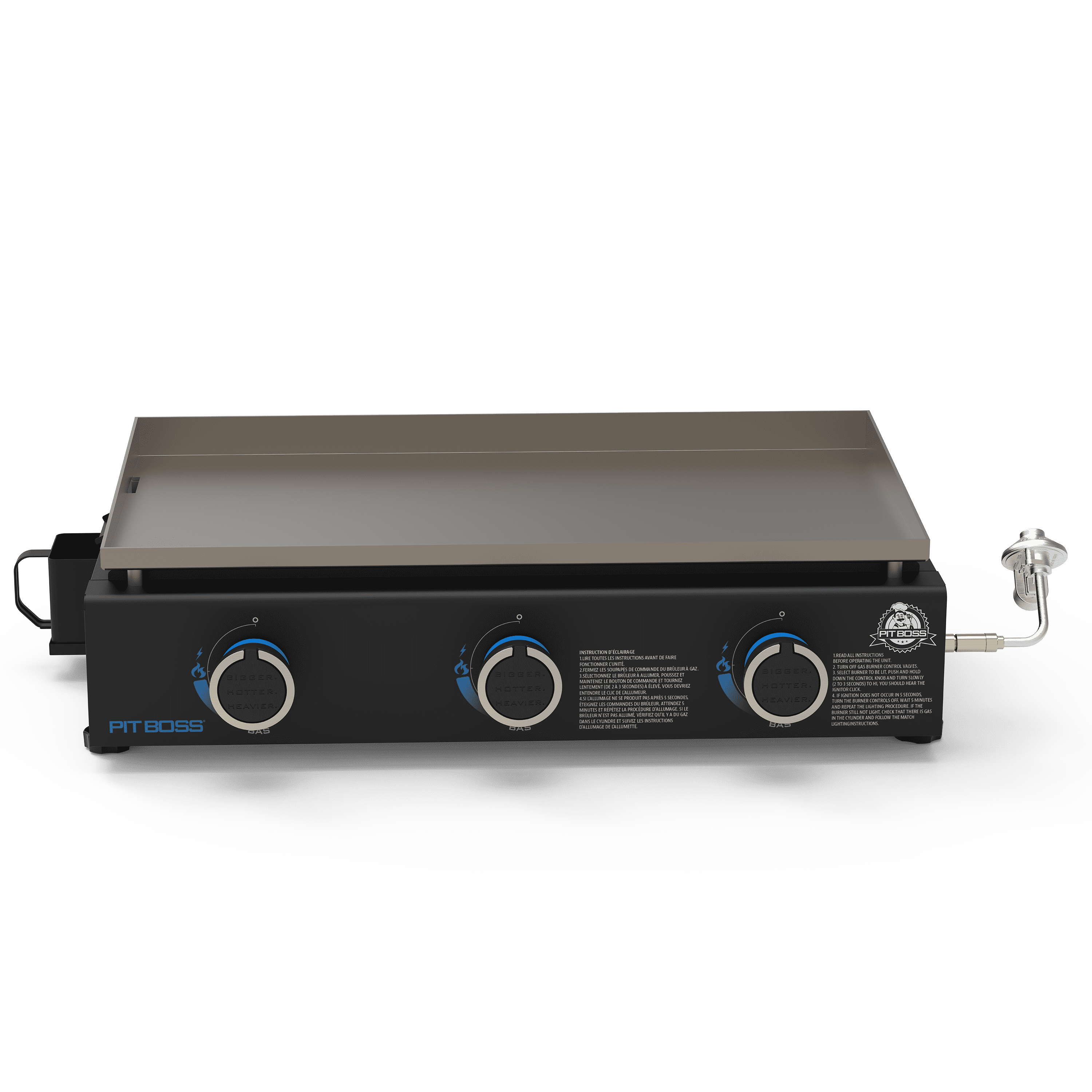Pit Boss 3-Burner Black Propane Tabletop Gas Griddle with Cover