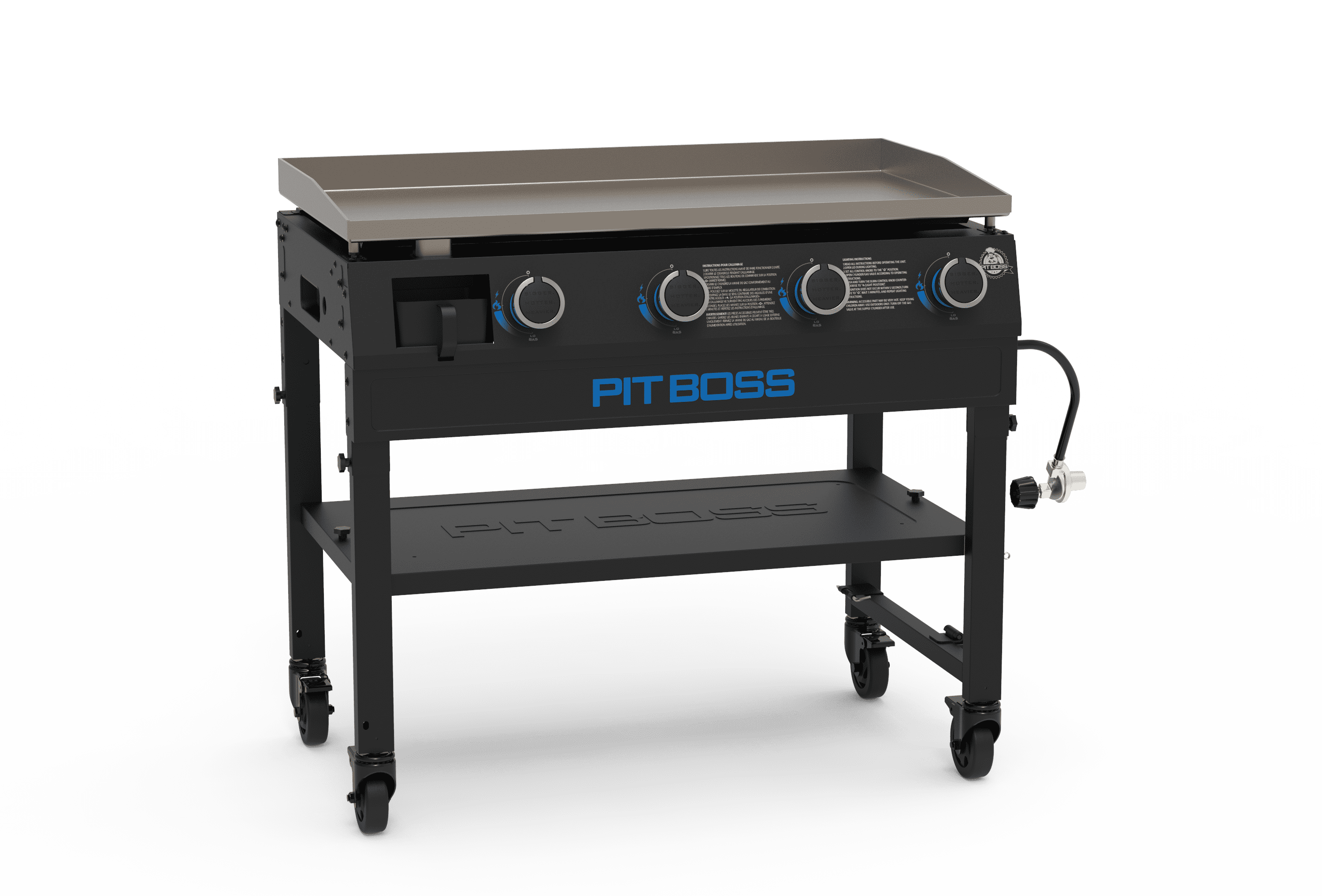 Pit Boss 4-Burner Black Steel Propane Gas Griddle