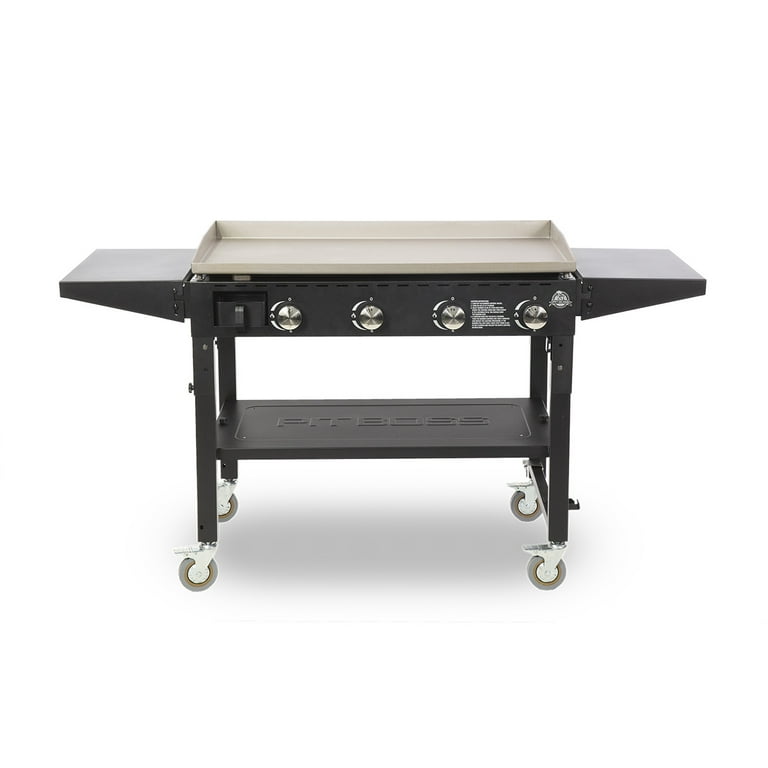 Pit Boss 4 Burner Standard Griddle with Side Shelves, Lightweight flat top grill Pit Boss 4 Burner Standard Griddle with Side Shelves, Lightweight flat top grill