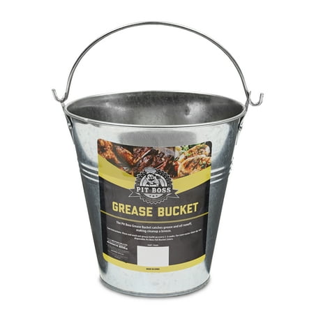 Pit Boss Pellet Grills Grease Bucket, 6" x 6" Steel Barbecue Bucket