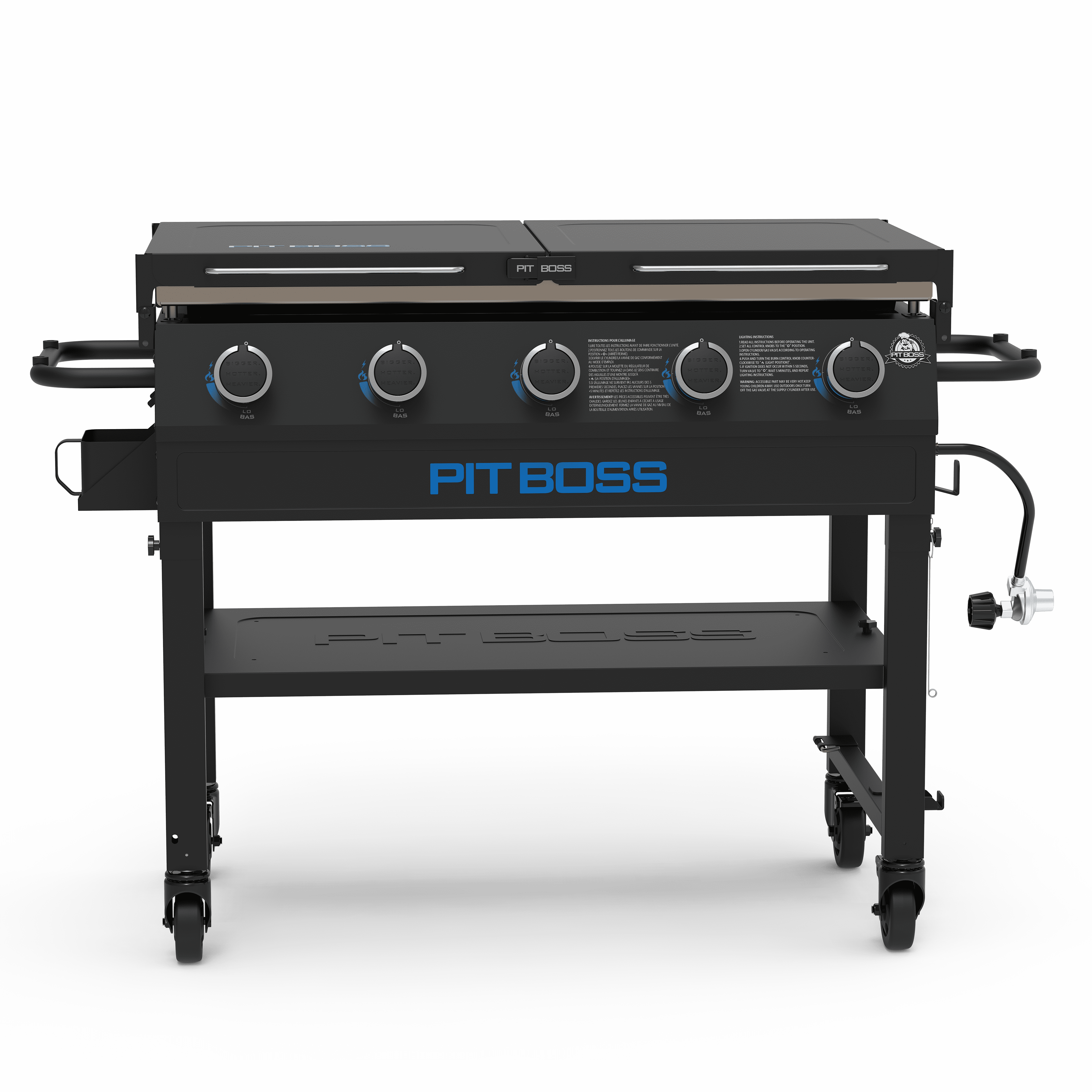Pit Boss Portable 5Burner Propane BBQ Griddle, Outdoor Use with