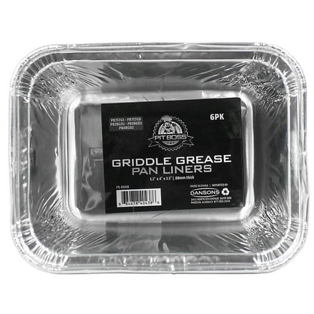Pit Boss Aluminum Foil Grease Pan Liners for Ultimate, Sierra, Deluxe Griddles - 6 pack