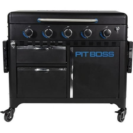 Pit Boss - Ultimate Outdoor Gas 5-Burner Griddle - Black