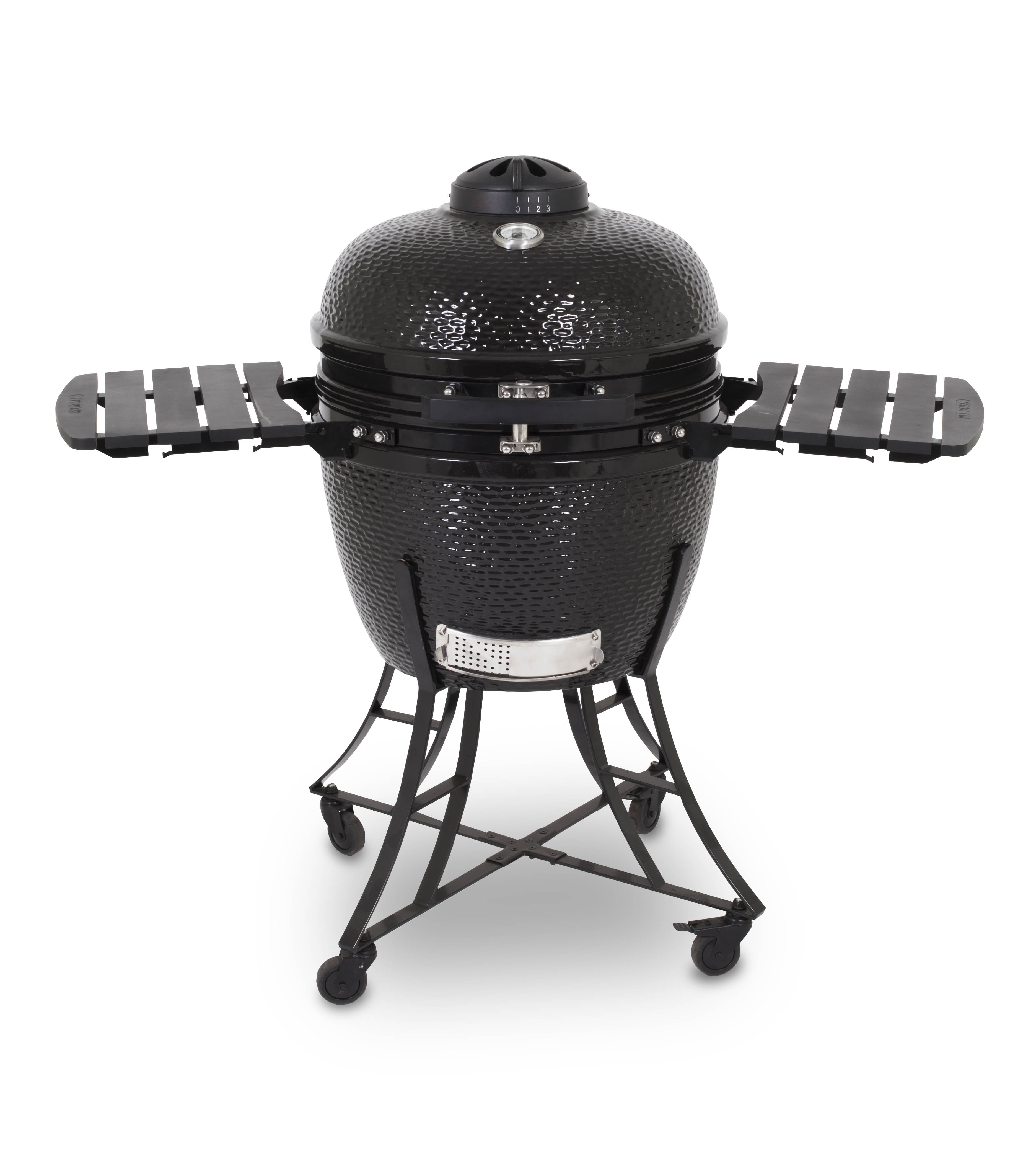 Zoo om natten involveret At tilpasse sig Pit Boss Kamado 24" Ceramic Kamado Black Grill with Side Shelves,71240 -  Walmart.com