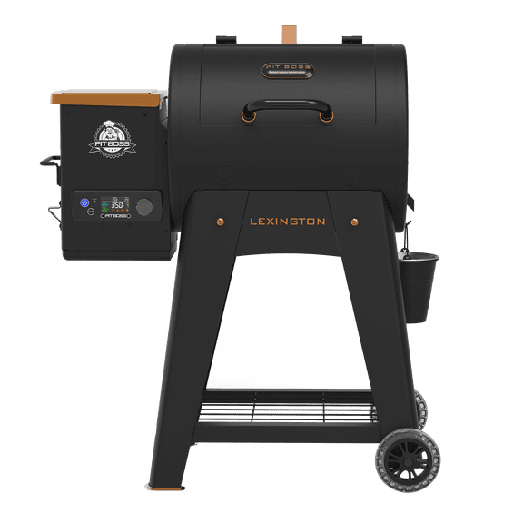 Pit Boss Lexington Wood Fired Pellet Grill and Smoker with Flame Broiler, 543 sq in cooking space, Onyx Series