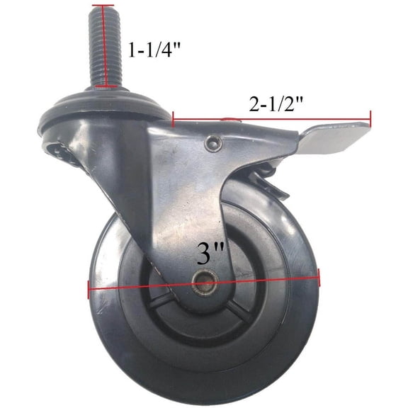 Locking 3" Caster Wheel Compatible With Pit Boss Pellet Grills