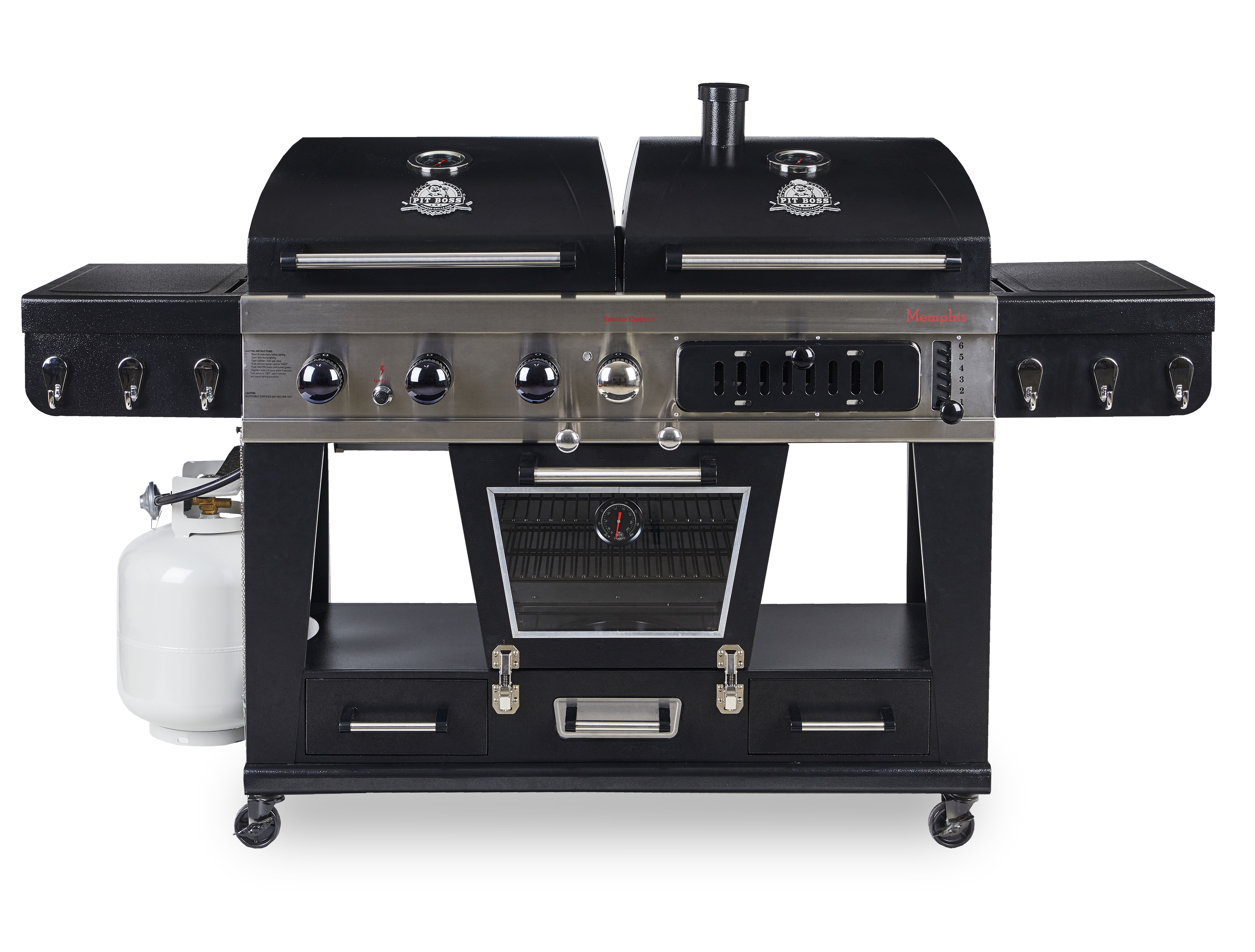 Pit Boss Memphis Ultimate Gas and Charcoal Combo Grill with Electric Smoker - image 1 of 12