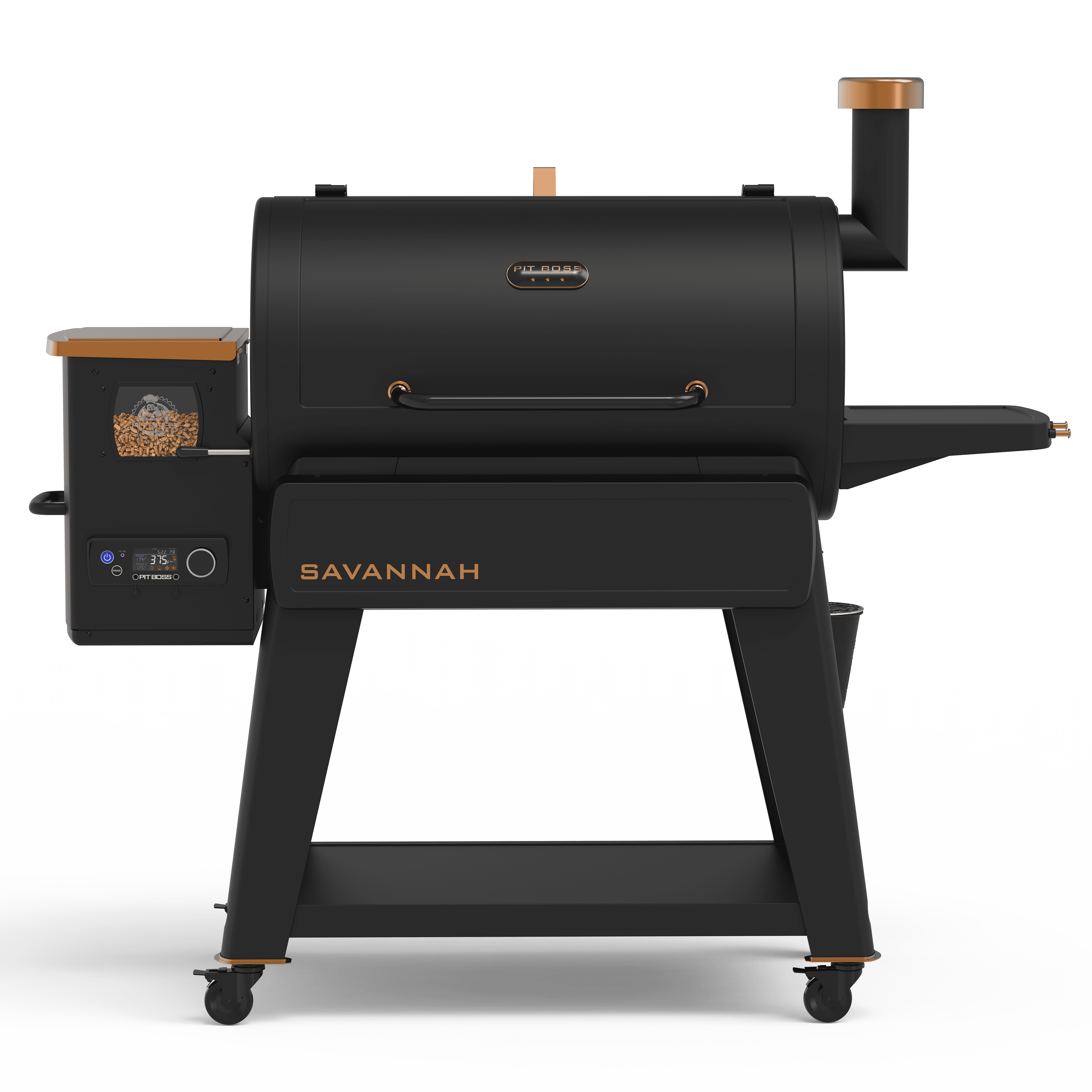 Pit Boss Pellet Smoker, Savannah 1500 Square Inch Wood Fired Pellet Grill, Onyx Series