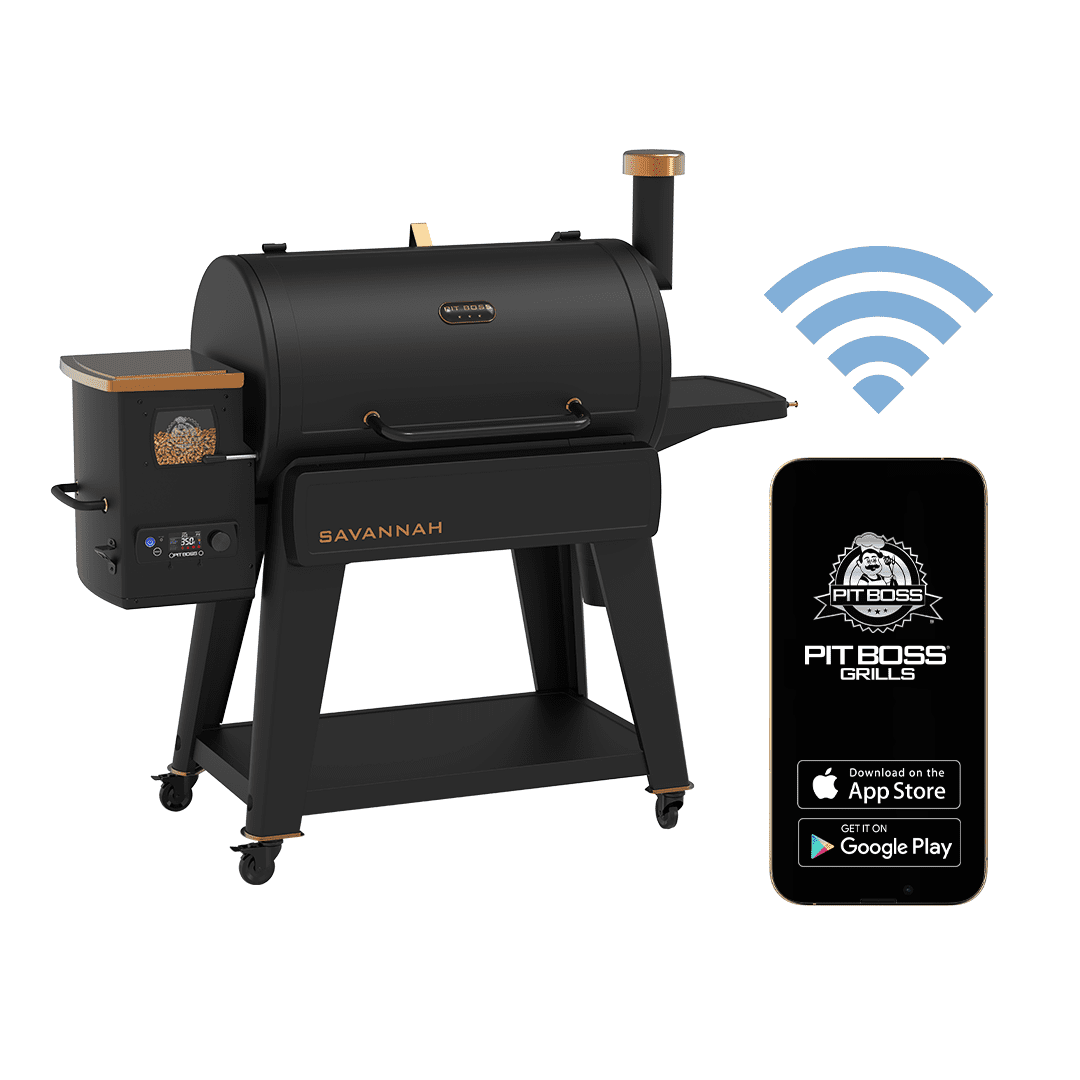 Pit Boss Savannah 1500 Sq in Wood Pellet Grill and Smoker Onyx Series with Wi-Fi