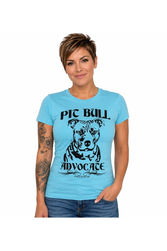 Pit Bull Advocate Women's Fitted Shirt & Bag Multi-pack Gift, Pit Bull Mom (Medium)