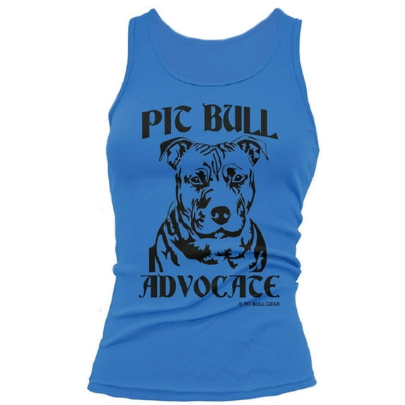 Pit Bull Advocate Women's Slim Fit Tank Top, Turquoise (2XL)