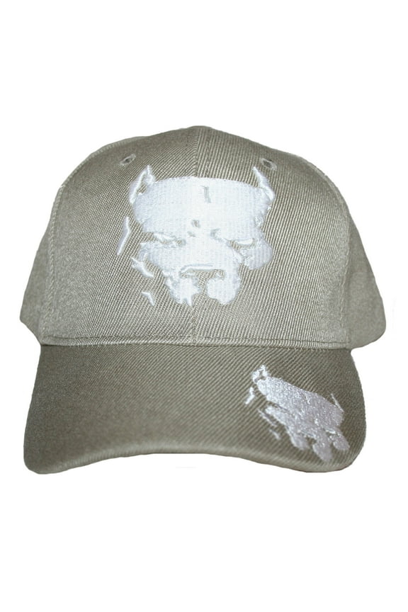 Pit Bull Baseball Cap Adult Adjustable One Size Fits Most (Khaki)