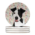 thumbnail image 1 of Pit Bull Black #2 Christmas Large Sandstone Coasters Pack of 4 4 in x 4 in, 1 of 3