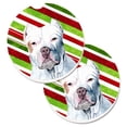 thumbnail image 1 of Pit Bull Candy Cane Holiday Christmas Set of 2 Cup Holder Car Coasters, 1 of 1