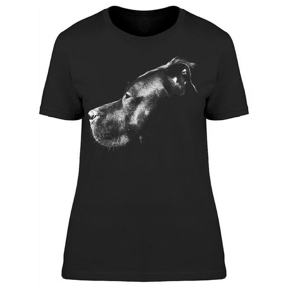 Pit Bull Dog At Side T-Shirt Women -Image by Shutterstock, Female 3X-Large