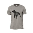 thumbnail image 1 of Pit Bull Dog Silhouette Men's Modern Fit Fun Casual T-Shirt Printed Graphic Tee Military Grey 2X-Large, 1 of 3