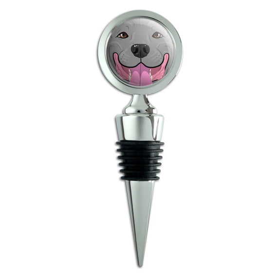 Pit Bull Face Blue Nose Pet Dog Wine Bottle Stopper