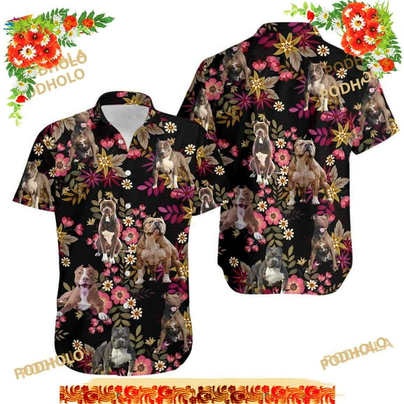 Pit Bull Funny Hawaiian Shirt