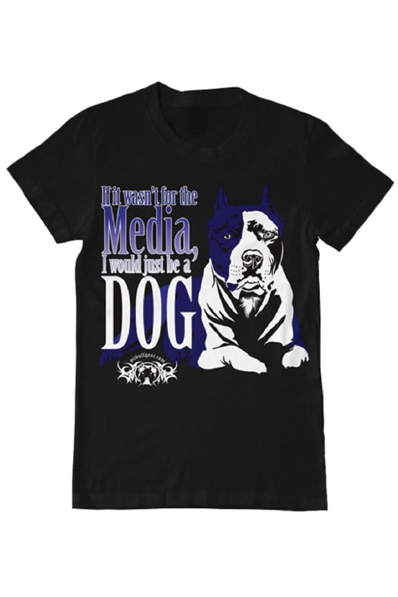 Just A Dog Men's Pit Bull Shirt, Pit Bull Lover Gift, Pit Bull Dad, Pitbull Accessories (XL)
