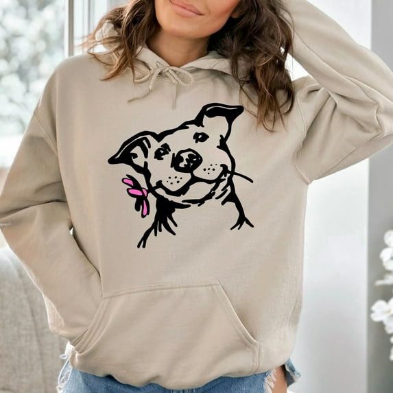 Pit Bull Gerbera Daisy Hoodie Sweatshirt