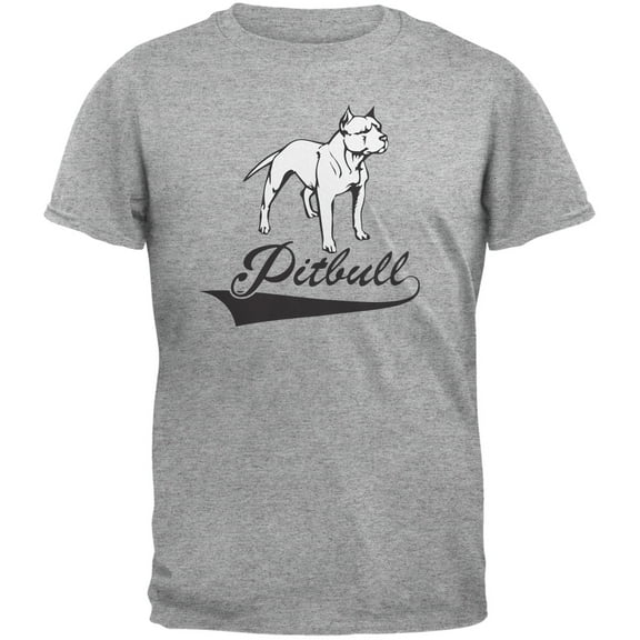 Pit Bull Heather Grey Adult T-Shirt - Small